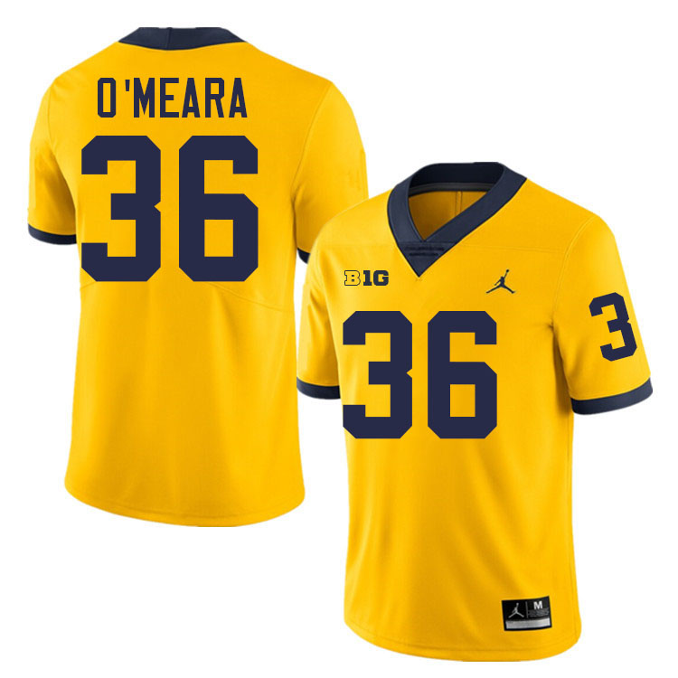 Tomas O'Meara Michigan Jersey,Michigan Wolverines #36 Tomas O'Meara College Football Jersey Youth-Maize